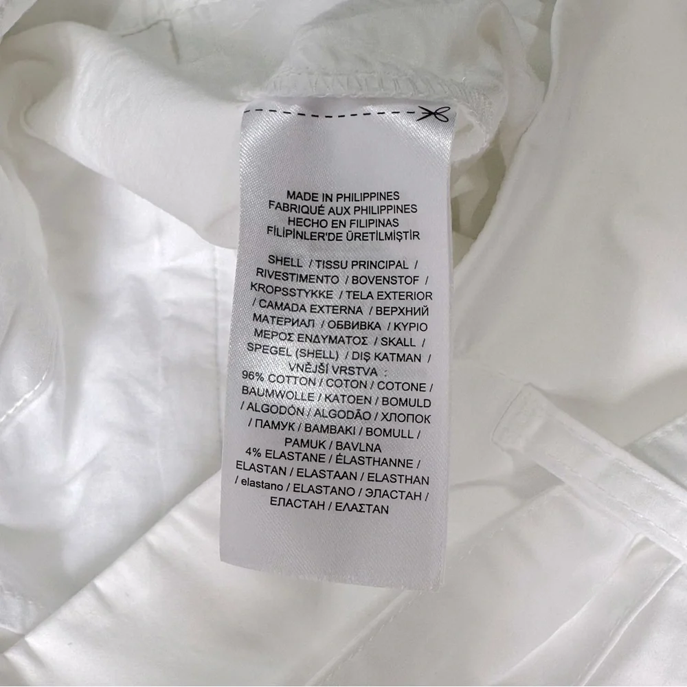 Ralph Lauren black label tie waist white cotton high waist vaca 4” inseam shorts